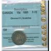 Image 1 : 1885 10¢ Obv 4 CCCS F15.  Designated with scratches.