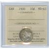 Image 1 : 1900 10¢ ICCS MS-63 PQ+. Light toning over full underlying luster.  Excellent strike with clean fiel