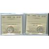 Image 1 : 1902H and 1903H Lot of 2 ICCS graded 10¢ coins, both AU50. 