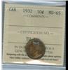Image 1 : 1932 10¢ ICCS MS65.  Darkish Gold to reddish tone.