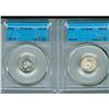 Image 1 : 1940 and 1946.  Lot of 2 CCCS graded 10¢ coins, both MS64 brilliant!. 