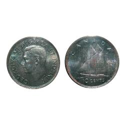 1945 10¢ ICCS MS66.  WOW!  Solo highest graded by ICCS.  Dark bluish tone.