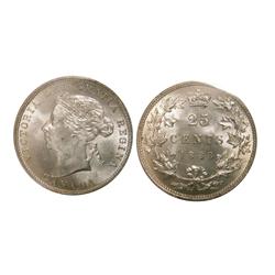 1888 25¢ ICCS MS65.  Blast white and full lustre. SOLO highest graded by ICCS and none graded by PCG