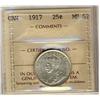Image 1 : 1917 25¢ ICCS MS62.  Brilliant