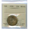 Image 1 : 1938 25¢ ICCS MS64, attractive russet and green tones.