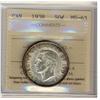 Image 1 : 1938 50¢ ICCS MS63.  Strongly struck with frostlike finish.