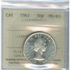 Image 1 : 1961 50¢ ICCS MS65.  Lots of lustre and white in colour.