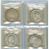 Image 1 : 1939, 1955, 1966, 1967, all MS-64 and mostly brilliant.  Lot of 4 ICCS Silver dollars, 