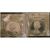 Image 1 : 1965 Lg Bd Blt and Lg Bd Ptd $1.  Lot of 2 coins both ICCS PL66 cameo