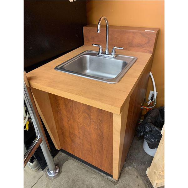 Stainless Wash sink with cabinet (buyer must disconnect)