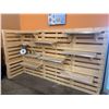 Image 1 : Slate Pine Wood Shelving Display with shelves (buyer must disassemble)