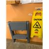 Image 1 : Caution wet floor sign and folding step stool