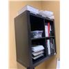 Image 2 : Wall Mount Dark Wood Shelving Unit 2 x 2 ft