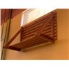 Image 3 : Wall Mounted Wood Stained Shelving Unit approx 5 ft long