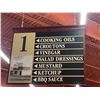 Image 1 : Set of 9 double sided, wood grocery Isle Signs with adjustable wording panels and all with vintage B