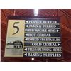 Image 5 : Set of 9 double sided, wood grocery Isle Signs with adjustable wording panels and all with vintage B