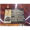 Image 7 : Set of 9 double sided, wood grocery Isle Signs with adjustable wording panels and all with vintage B