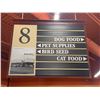 Image 8 : Set of 9 double sided, wood grocery Isle Signs with adjustable wording panels and all with vintage B
