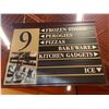 Image 9 : Set of 9 double sided, wood grocery Isle Signs with adjustable wording panels and all with vintage B