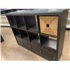 Image 2 : 12 Compartment Glass Top, Wooden Cubicle Floor Display Unit, 4 With hinged Doors approx 5ft wide