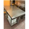 Image 1 : Stainless Steel Food Prep Table with Lower Storage Shelf - 35 x 24 inches