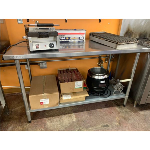 Foster Stainless Steel Food prep Table with Lower Storage Shelf 30 x 60 inches