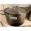 Image 2 : Lot of 2 - Large Stainless Steel Stock Pots with Lids