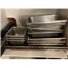 Image 1 : Lot of 17 Assorted Stainless Sized Buffet Inserts