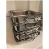 Image 1 : Hubert Lot of 4, Square Stainless Steel Balti Pan