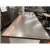Image 3 : Large Millwork Stainless Steel Prep Table with cupboards and drawers storage ( contents not included