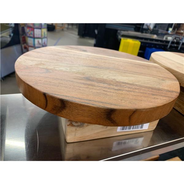 Round Hardwood deli Display charcuterie Board