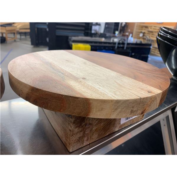 Round Hardwood deli Display charcuterie Board