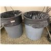 Image 1 : Lot of 2 large rubbermaid Garbage Bins