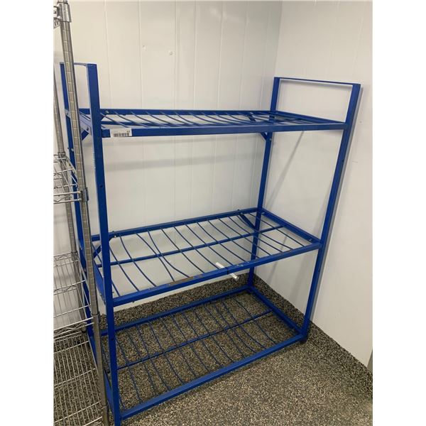 Blue Metal 3 Tier Shelving unit