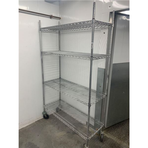 Metro Rack 4 Shelf on wheels stainless