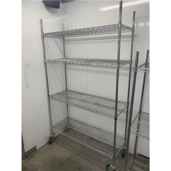 Metro Rack 4 Shelf on wheels stainless