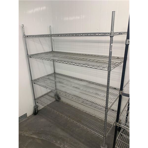 Metro Rack 4 Shelf on wheels stainless