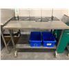 Image 1 : Stainless Steel Prep Table 5 ft on wheels