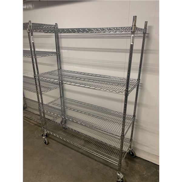 Wire Metro Rack Stainless 4 shelf on wheels