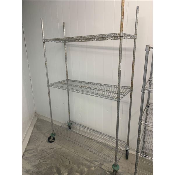 Wire Metro Rack Stainless 3 shelf on wheels