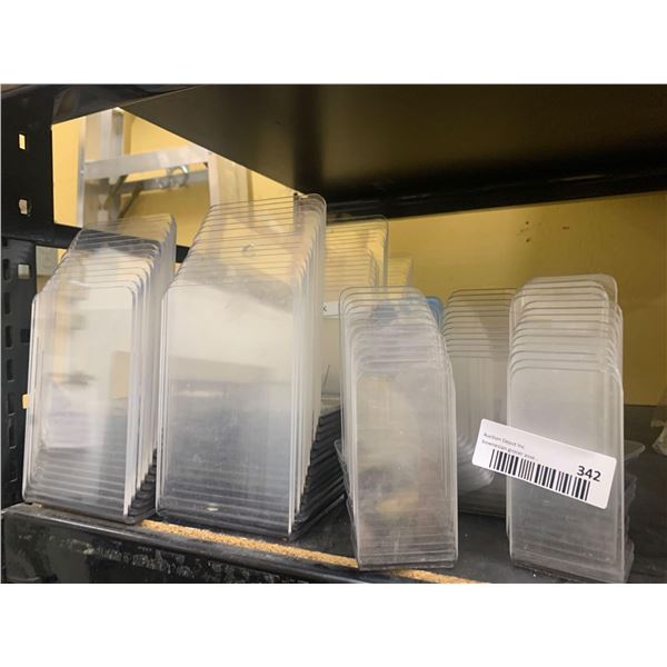 Lot of assorted size acrylic display price signage