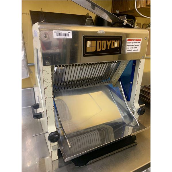 Doyon Model BM 302 Adjustable Bread Slicer with bagger attachment
