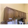 Image 2 : Set of Oak Upper Cabinets 5 doors, buyer must remove