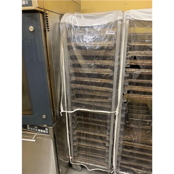 Aluminum Rolling Bakers Rack with cover- includes baking trays as pictured