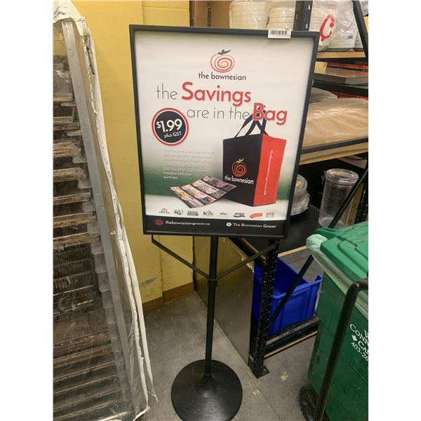 Black Metal Store Signage Display