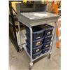 Image 1 : Merchandisers Grey Clerking Cart, 4 wheel with deck & Storage