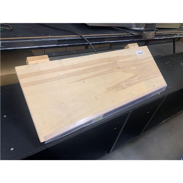 Pine Shelf with brackets ( these fit the display pallets in lot # 412)