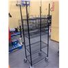 Image 1 : Wire Metro rack Narrow Black on wheels 4 shelf