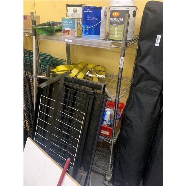 Wire Metro Rack 4 shelf stainless on wheels (contents not included)