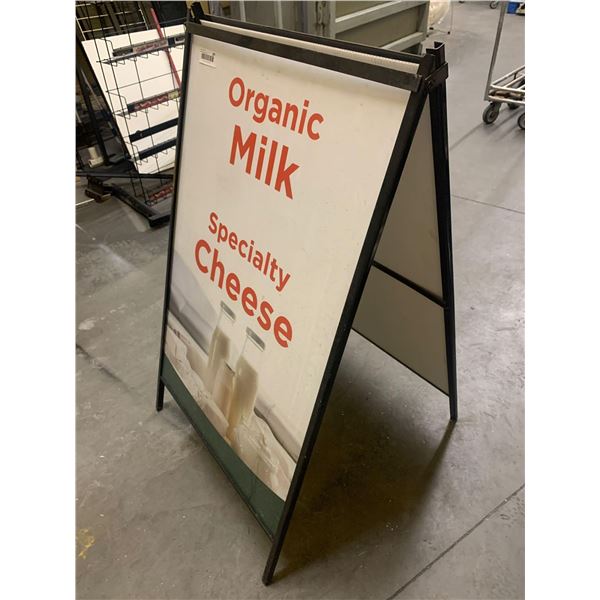 Black Metal Sandwich Board Sign Frame